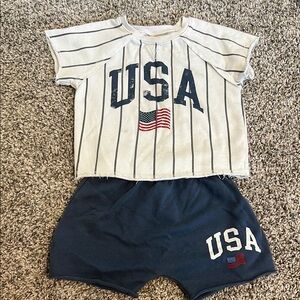 🇺🇸❤️USA Kids Matching Set - Navy and White